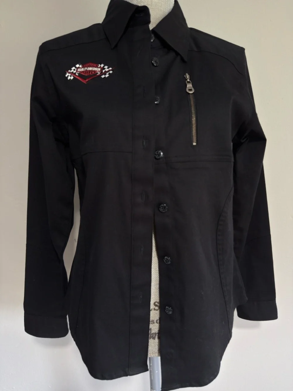 Harley-Davidson Black Women's Utility Jacket with Zip Chest Pocket
